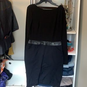 Ralph Lauren black dress with leather waist